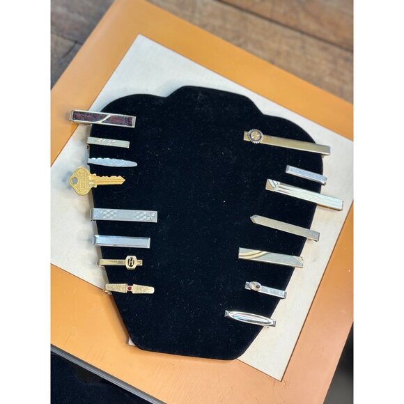 Vintage Gold & Silver Tone Tie Clips & Key Chain Collection - Picture 9 of 9